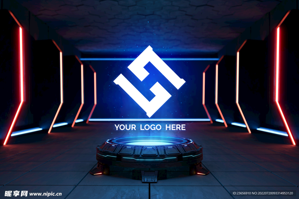 未来科幻光电正视样机LOGO