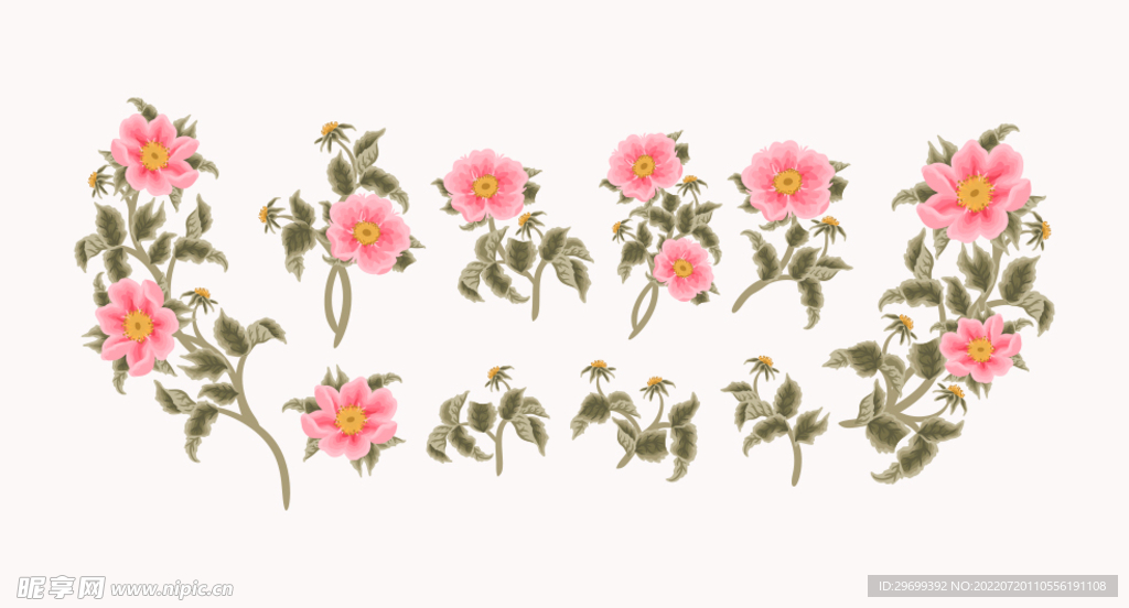 复古玫瑰花
