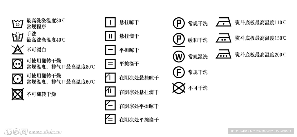 洗涤标志