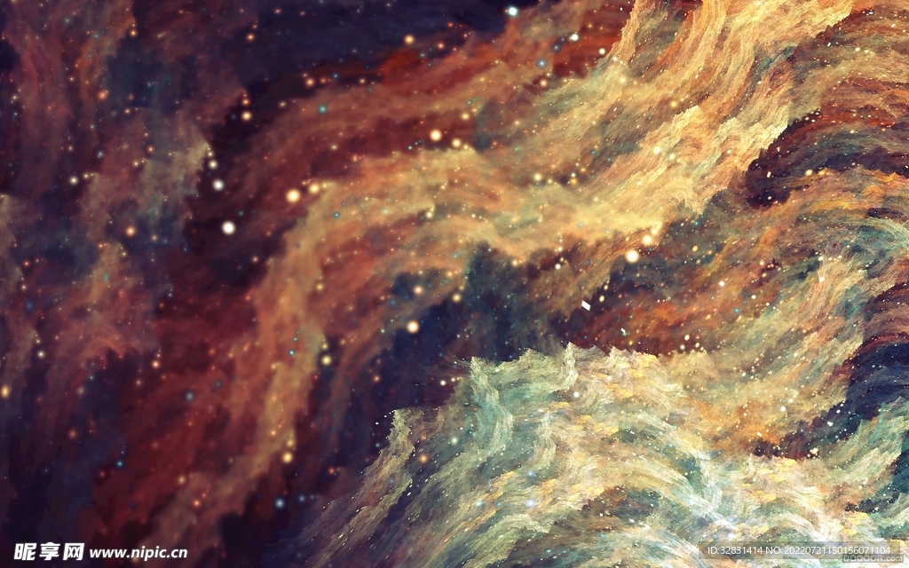 浓郁云涌数字艺术画