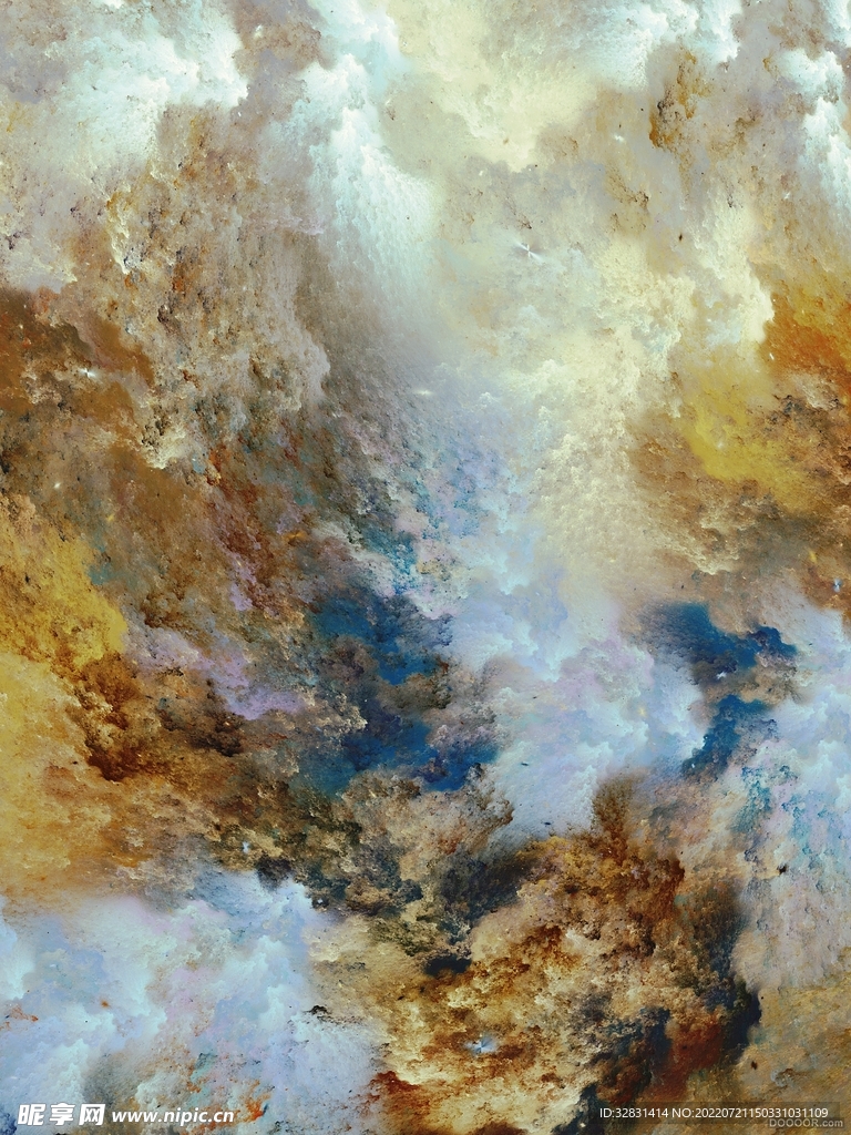 浓郁云涌数字艺术画