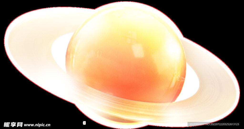 金色飞碟免扣图