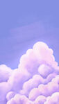 梦幻卡通紫色云彩手绘背景