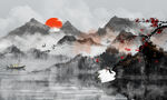 国风中式水墨画