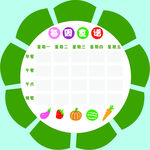 幼儿园每周食谱