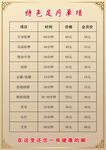 足疗价格表
