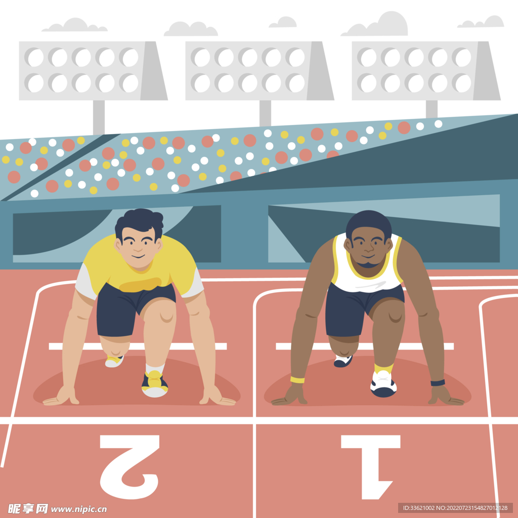 运动人物插画  