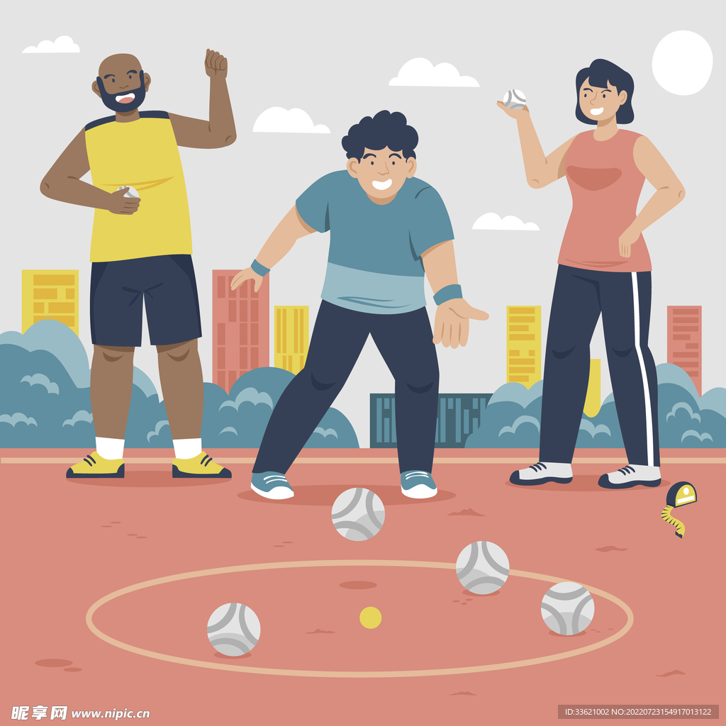 运动人物插画  