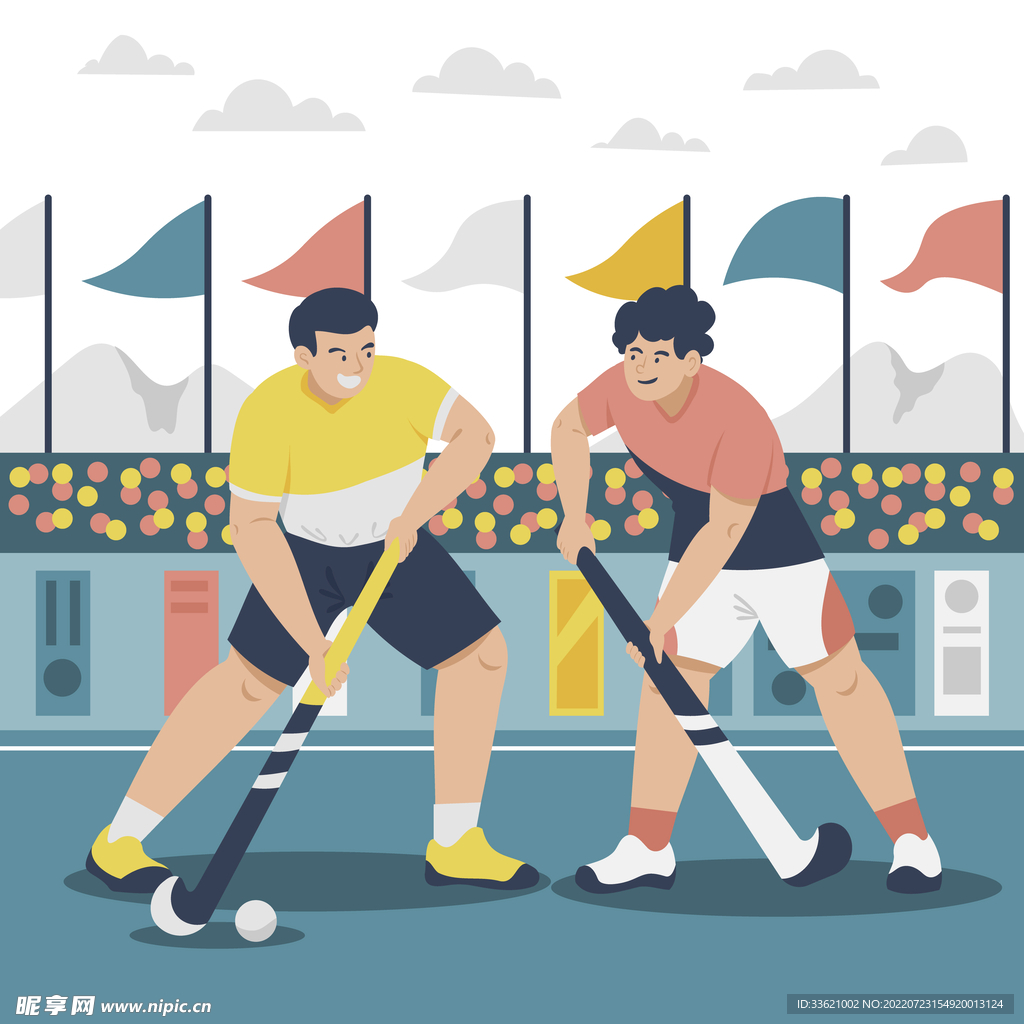 运动人物插画  