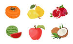 6种水果插画