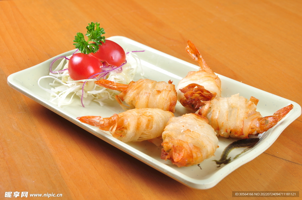 油炸大虾美食