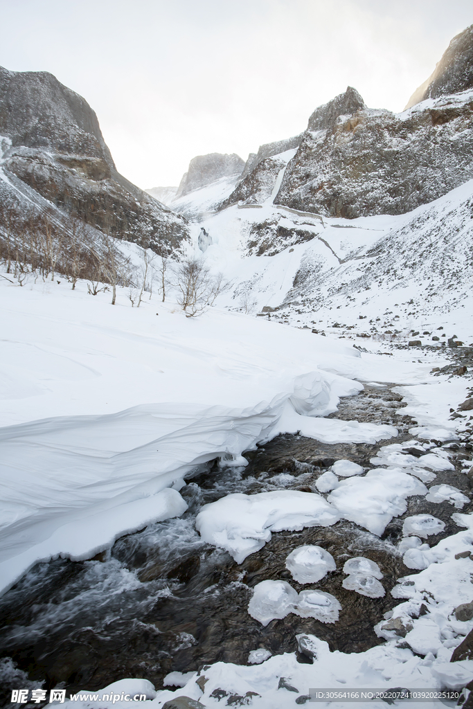 户外雪山冬季雪峰