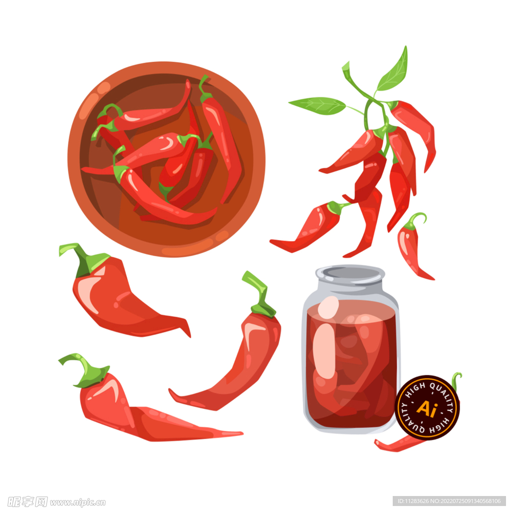 干辣椒插画