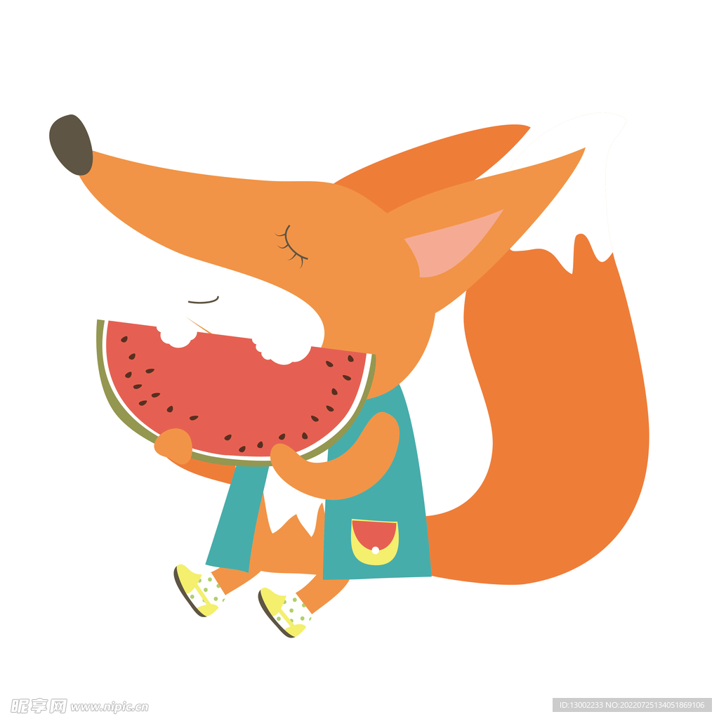 狐狸吃西瓜