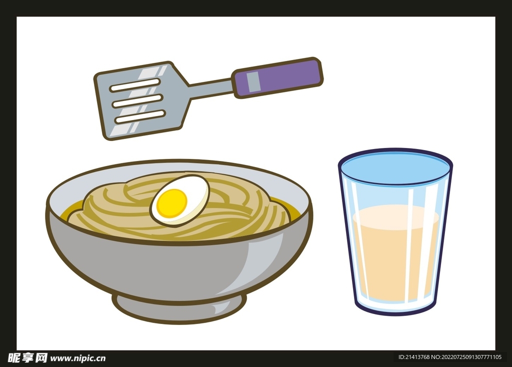 手绘卡通美食 
