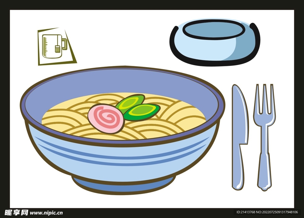 手绘卡通美食