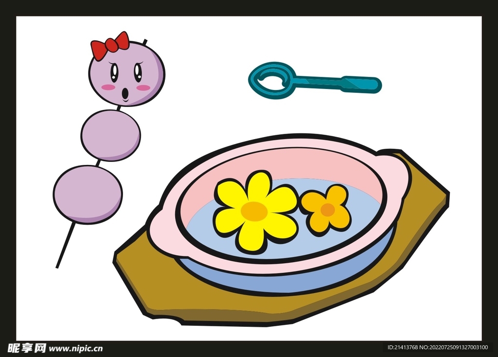 手绘卡通美食 