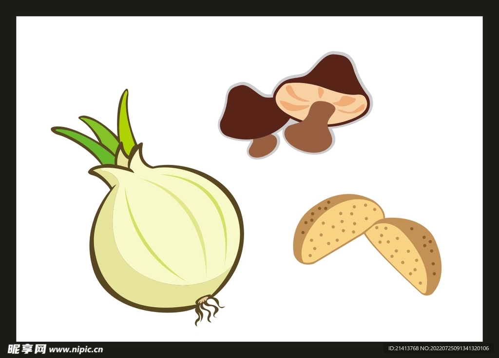 手绘水果蔬菜 