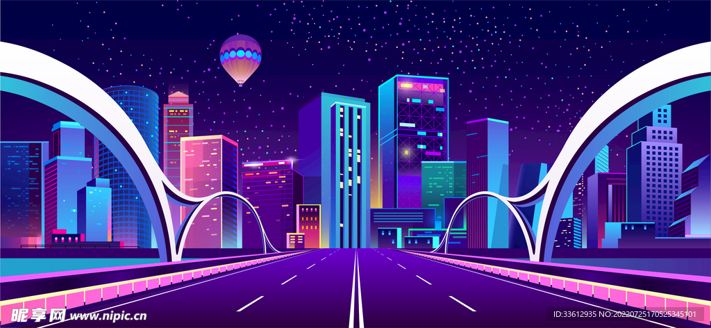 科幻城市剪影