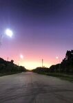 早晨紫色天空