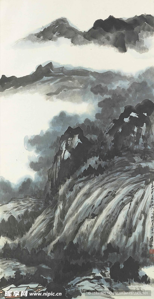 张大千国画