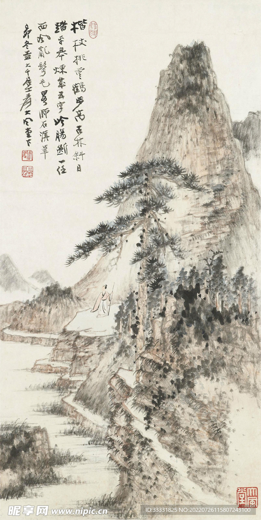 张大千国画