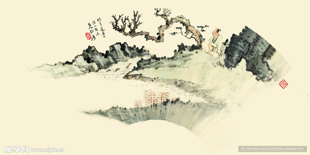 张大千国画
