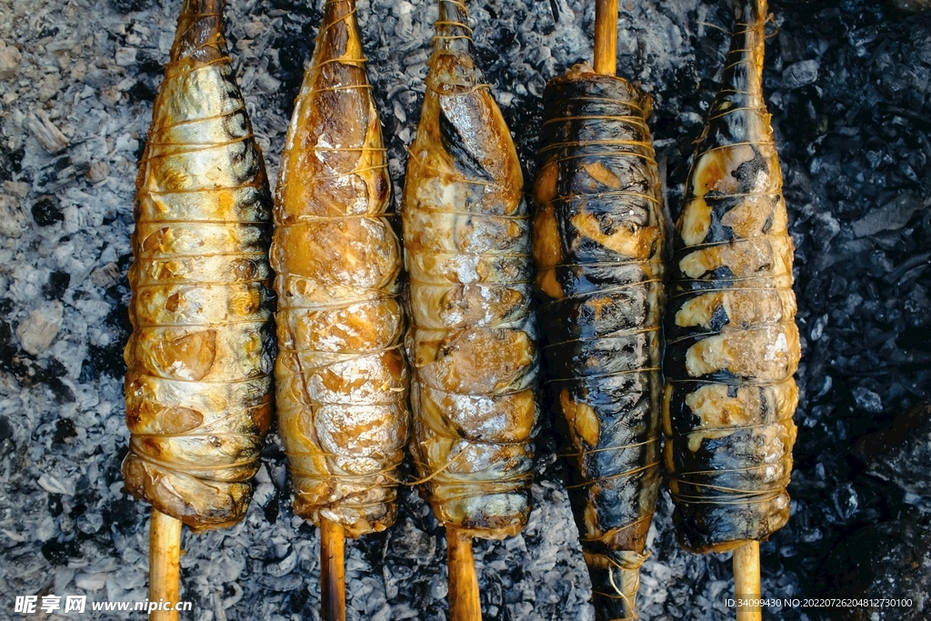 烧烤美食烤鱼图片素材