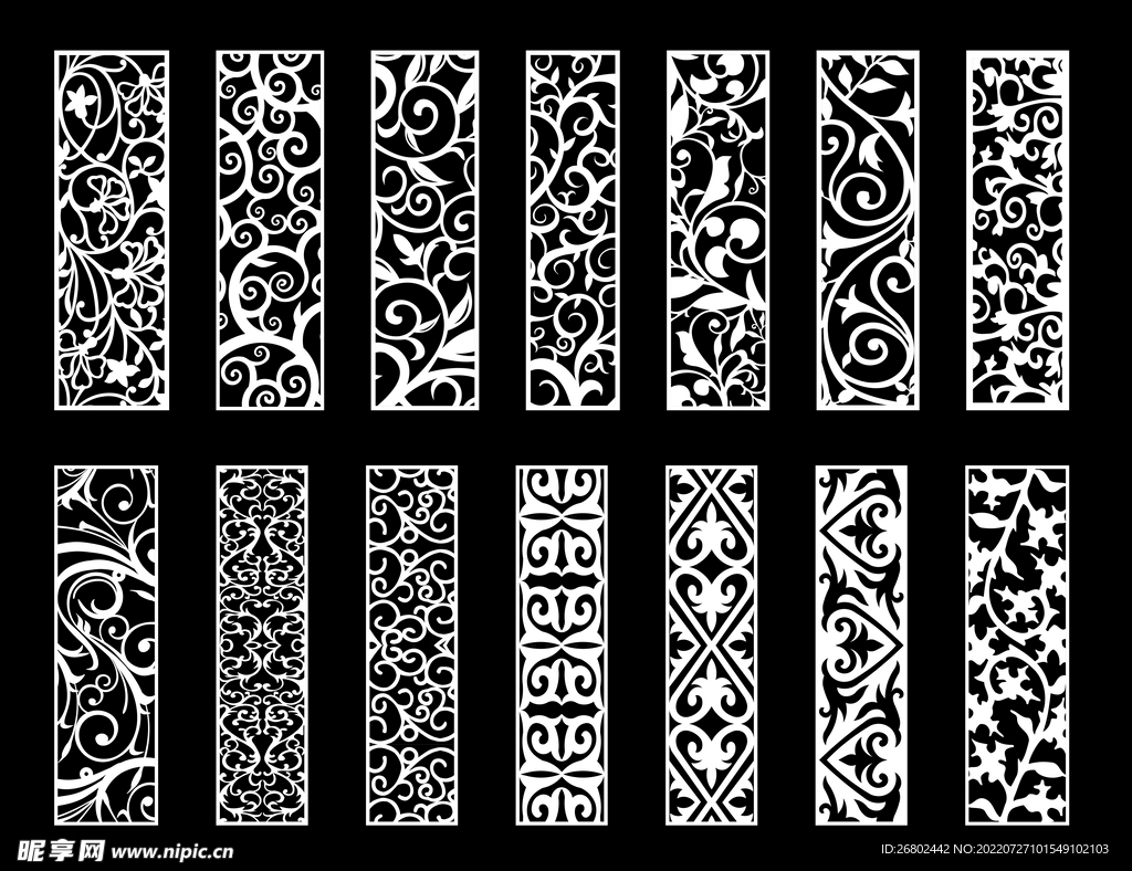镂空雕刻花纹