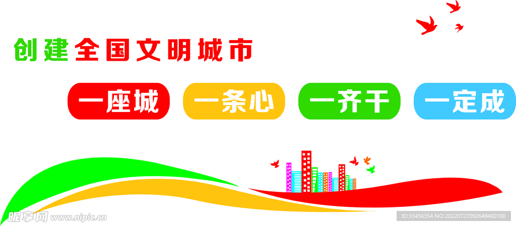 学校创建文明城市文化墙