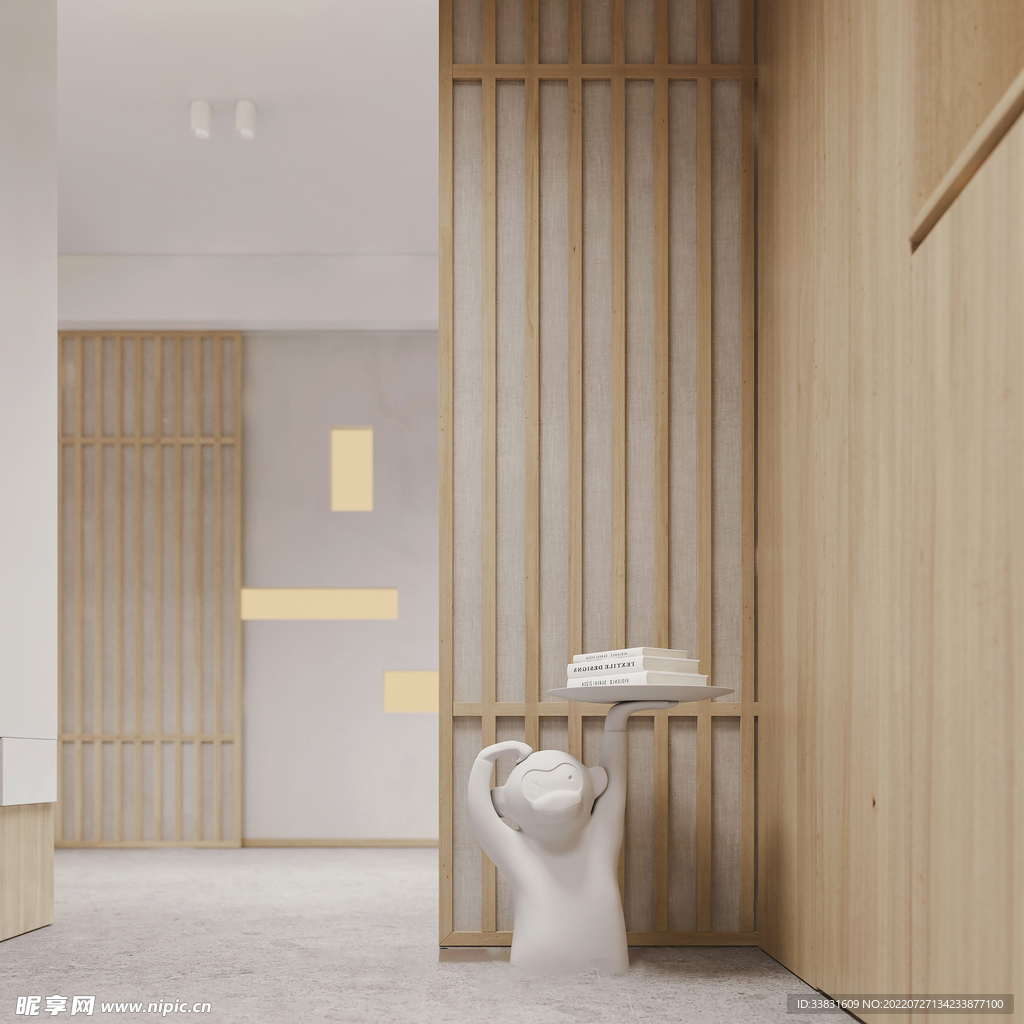 极简日式风格室内效果图
