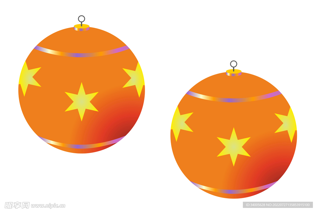 橙色装饰球