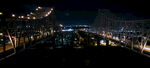 航拍城市夜景公路桥霓虹鸟瞰风光