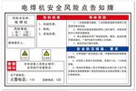 电焊机安全风险点告知牌