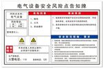 电气设备安全风险点告知牌