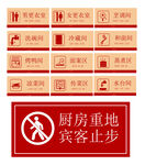 饭店厨房门牌