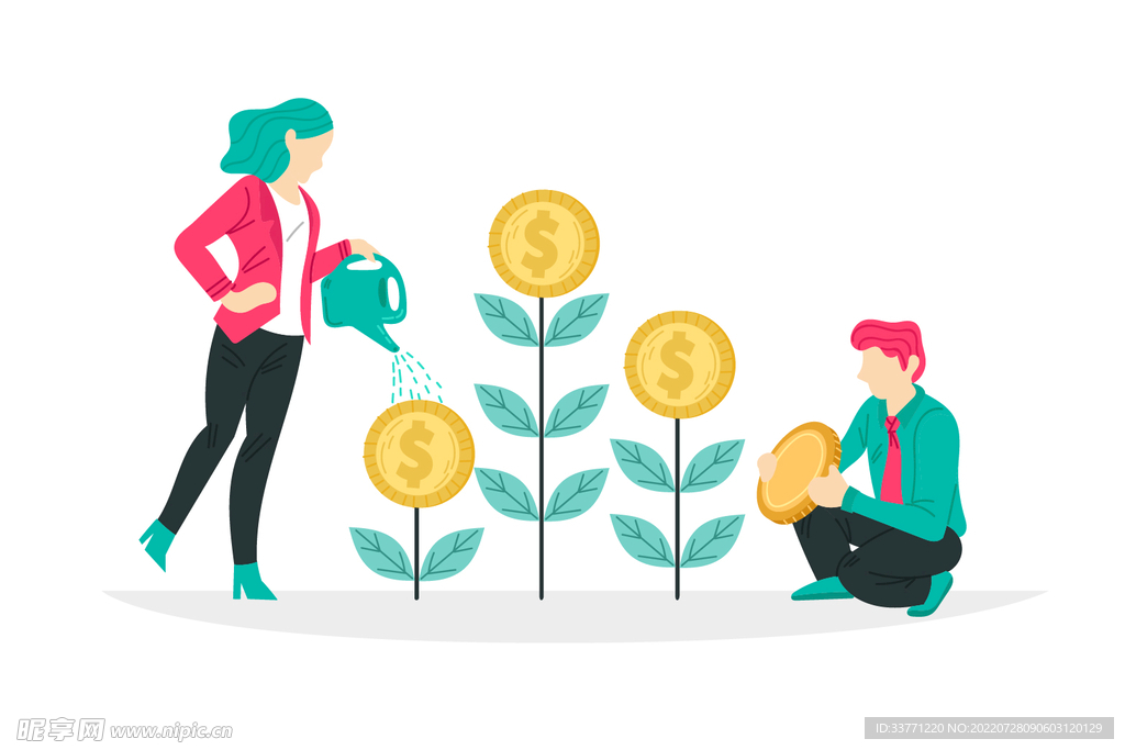扁平金融人物