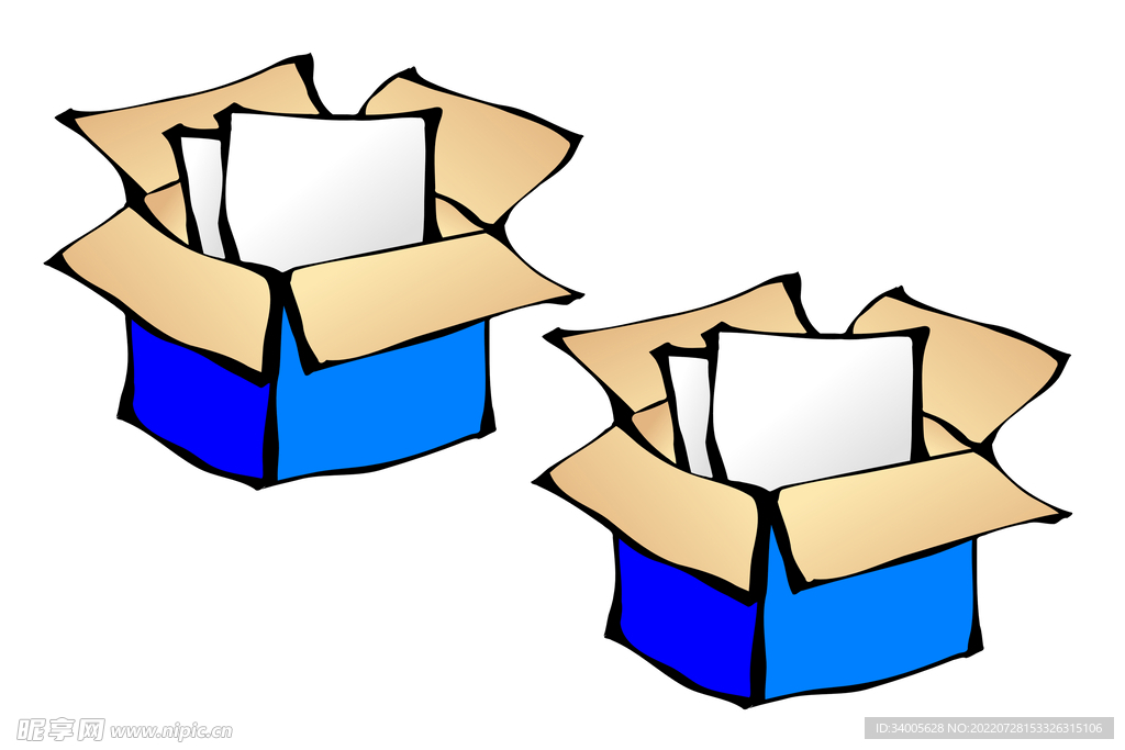 蓝色纸箱