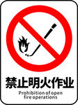 禁止明火作业