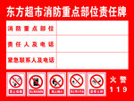 消防重点责任牌
