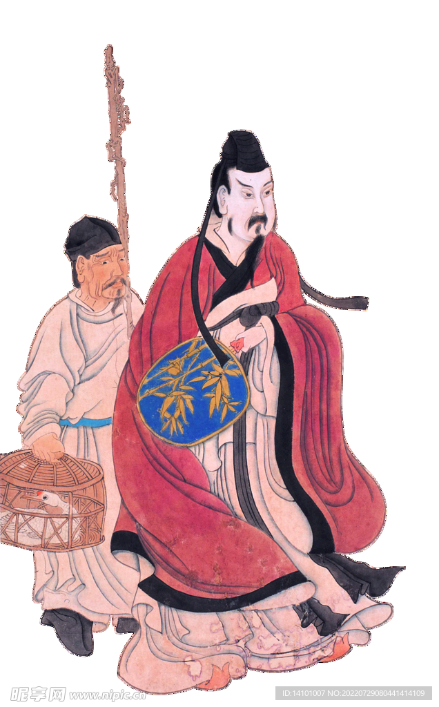 明代陈老莲绘王羲之像