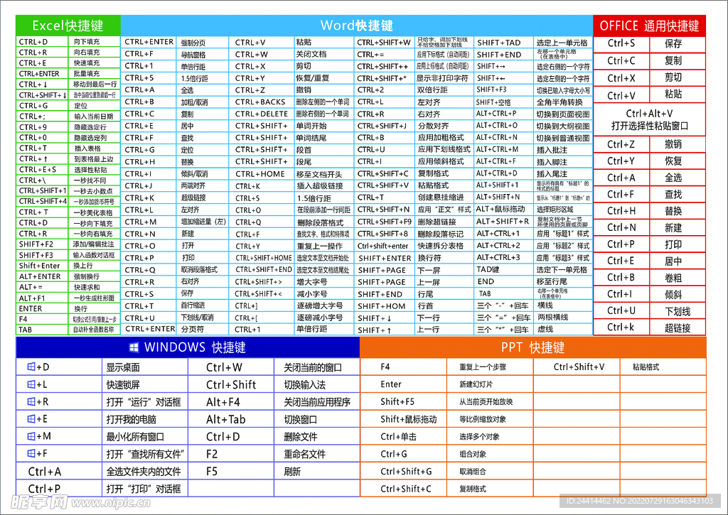 办公软件快捷键
