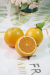 新鲜橙子红橙切开的橙子摄影图高