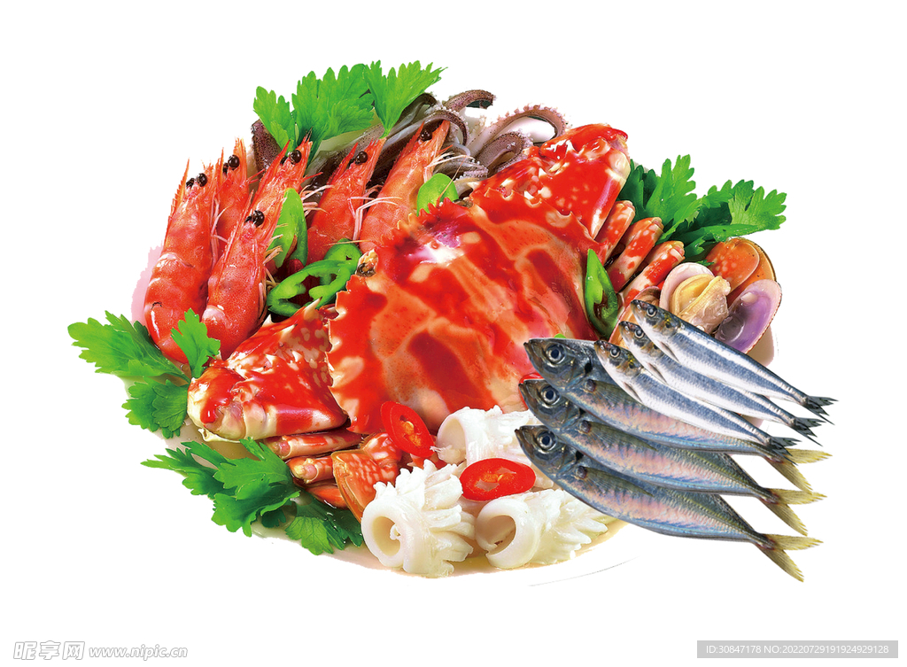 海鲜鱼  虾  螃蟹  美味 