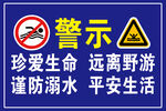 防溺水  警示牌
