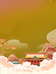 国潮插画背景
