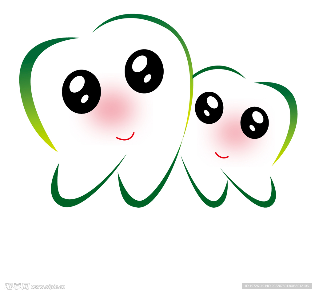 口腔LOGO卡通牙齿标志