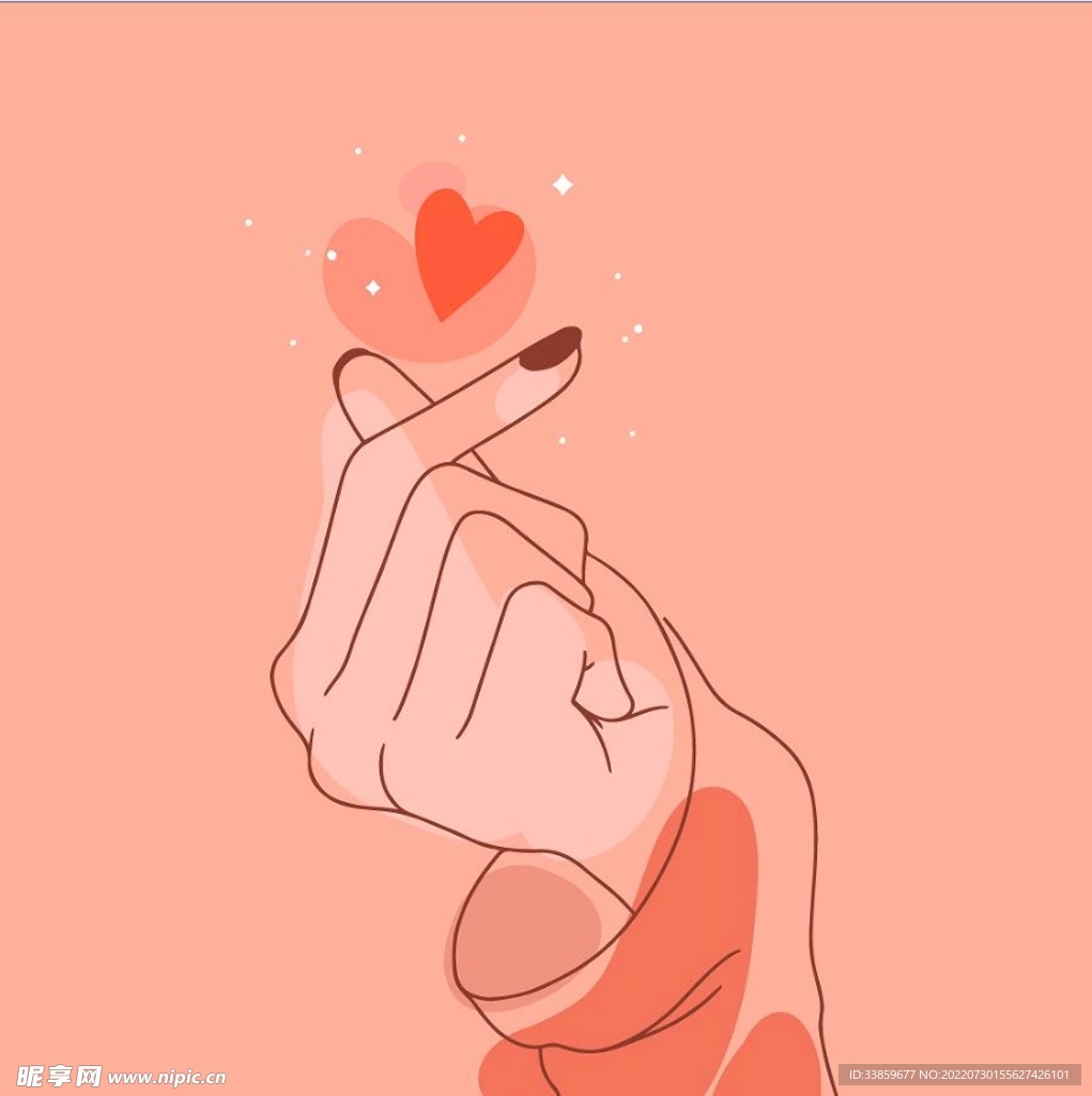 比心图案 手势