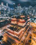 新加坡 城市 寺庙 夜景