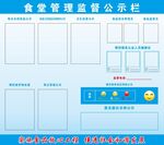 食堂管理监督公示栏